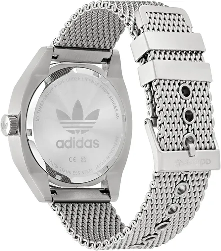 Vista 4 de adidas Reloj unisex de malla en tono plateado (Modelo AOFH220052I), Plateado