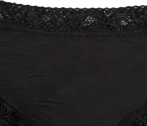 Vista 5 de MakeMeChic Conjunto sexy de 6 piezas de bragas con corte de encaje en contraste con estampado de leopardo para mujer, Leopardo