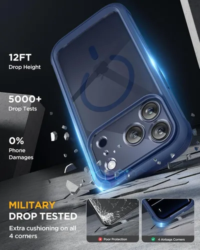 Vista 573 de Miracase Serie de vidrio para iPhone 11 de 6.1 pulgadas, funda protectora de cuerpo completo resistente mejorada con protector de pantalla de vidrio