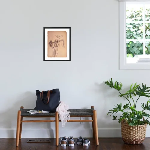 Vista 4 de ART.COM Zelda Fitzgerald - Lienzo enmarcado para pared, diseño de tres bailarinas, decoración figurativa, 12 x 16 pulgadas, marco negro con paspartú
