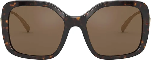 Vista 3 de Versace Lentes de sol para mujer, montura negra, lentes gris oscuro, 2.087in