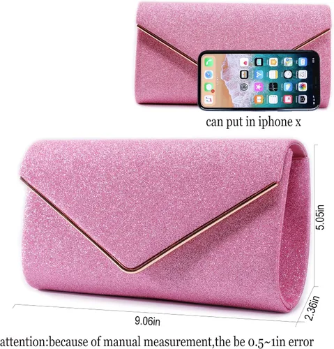 Vista 17 de Bolso de noche para mujer, bolso de fiesta brillante para mujer, bolso de fiesta de boda