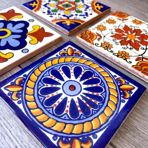 Vista 2 de Mexican Tile Coasters