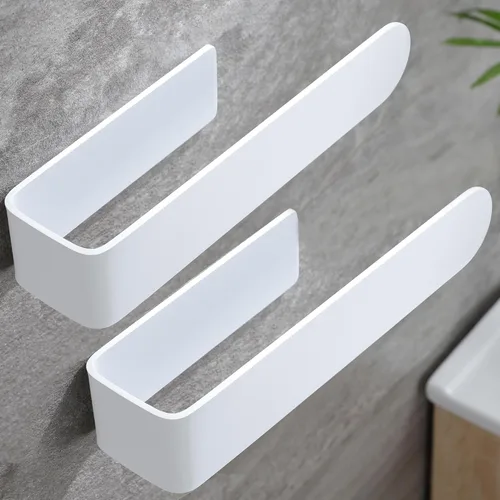 Vista 6 de Taozun Toallero – Estante de toalla autoadhesivo de bambú, toallero decorativo de madera natural para baño, barra de toalla montada en la pared de 8