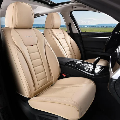 Vista 32 de Coverado Juego completo de fundas de asiento de automóvil, protector impermeable para asiento de automóvil, cojín de asiento de cuero, fundas