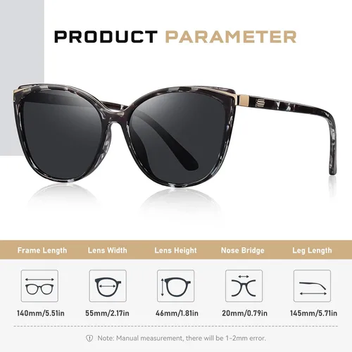 Vista 26 de Gafas de sol de moda ojo de gato para las mujeres moda Cateye UV400 protección gafas CL22017