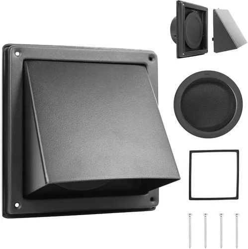 Vista 9 de FRESH SPEED - Salida de ventilación de pared externa de 4 pulgadas con solapa acolchada antirretorno