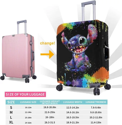 Vista 7 de ISUNIET Funda de equipaje lavable para maletero, funda protectora para maleta de viaje de 18 a 32 pulgadas, protector de equipaje para mujeres