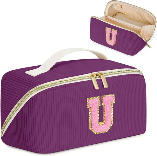 Vista 18 de Bolsa de cosméticos de viaje de gran capacidad, Beige, B Taza