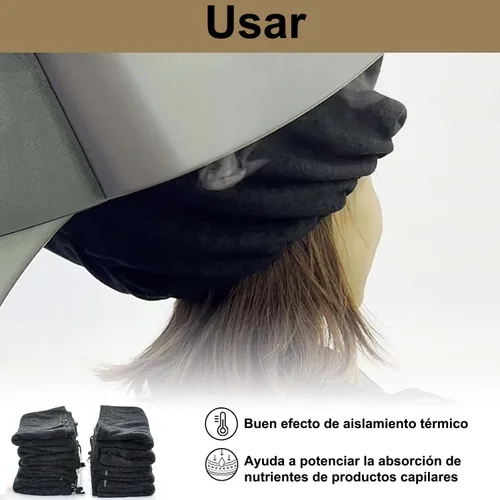 Vista 3 de Elitzia Capucha de algodón de repuesto Patrs para vaporizador de cabello 10 10 unidades de capucha negra