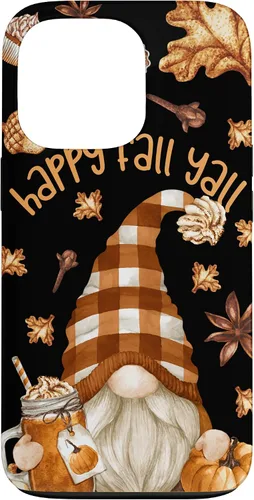 Vista 10 de Funda para iPhone 16 con diseño de especias de calabaza con diseño de gnomo de otoño