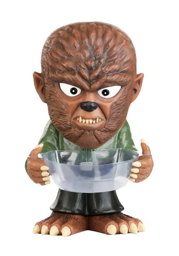 Vista 3 de Decoración Cuenco de Dulces Hombre Lobo de Monstruos Universales de 23 Pulgadas Multicolor