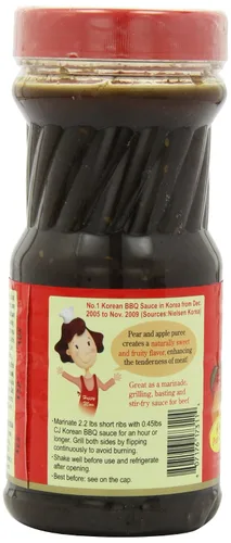 Vista 5 de CJ Korean Salsa BBQ, Kalbi, botellas de 29.63 onzas (paquete de 4).