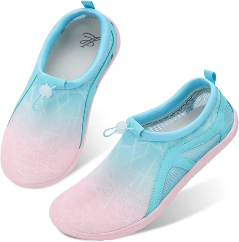 Vista 3 de LeIsfIt Zapatos de agua para hombre y mujer, calcetines acuáticos de secado rápido, sin cordones, para natación, playa, surf, piscina, río, yoga