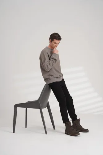 Vista 9 de Vostey Botas de motocicleta para hombre, botas casuales para hombre, botas chukka impermeables para hombre