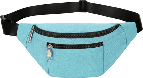 Vista 34 de Riñonera para hombres y mujeres, de moda e impermeable con cinturón ajustable, bolsas de riñonera casuales para correr, deportes, viajes. beige
