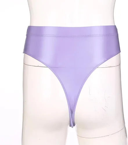 Vista 4 de YiZYiF Braguitas de medias brillantes para hombre, bolsa de bulto, ropa interior suave transparente