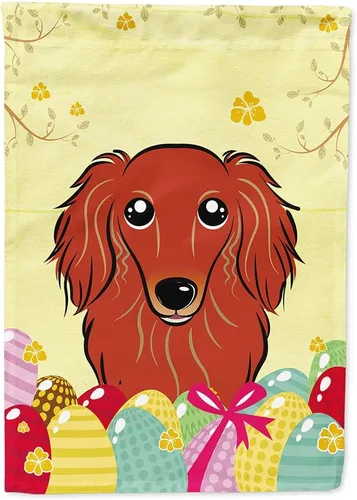 Vista 42 de Caroline's Treasures BB1920CHF - Bandera de caza de huevos de Pascua con diseño de bulldog francés, para casa, gran porche, para colgar en la pared