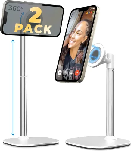 Vista 8 de COOPER MagStand, Soporte Magnético Ajustable para iPhone para Escritorio y Soporte para Teléfono para Grabación de Video, Compatible con MagSafe