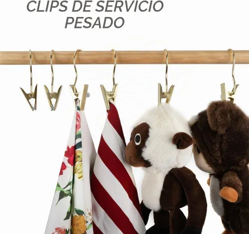 Vista 4 de Ganchos para botas de 4.5 pulgadas, ganchos de metal dorados para colgar guantes, zapatos, ganchos de lavandería, extensiones de cabello, clips