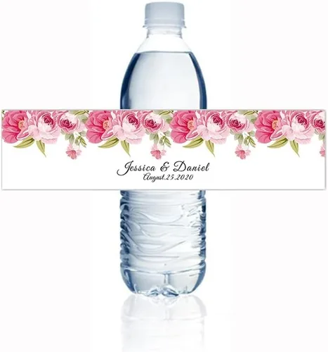 Vista 7 de Etiquetas personalizadas para botellas de agua de boda, calcomanías, cumpleaños, aniversarios, calcomanías personalizadas para botellas de agua