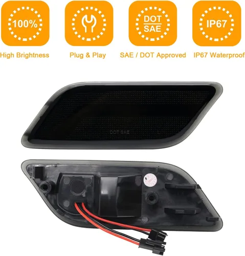 Vista 4 de Luces LED de posición laterales compatibles con Clase E W207 C207 A207 E350 E550 Coupé Convertible 2010-2013, lámparas de marcador de guardabarros