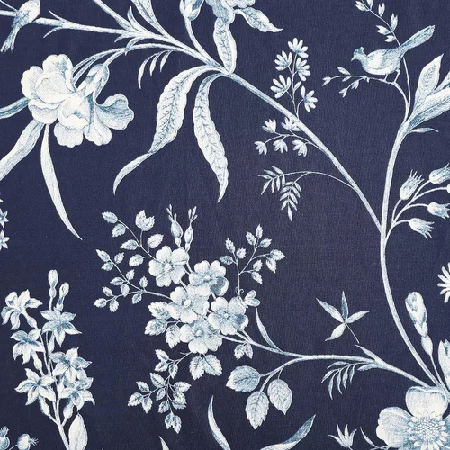 Vista 7 de Laura Ashley - Juego de edredón King con fundas de almohada, algodón, reversible Rama Toile Azul