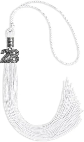 Vista 92 de Endea Graduation Borla de un solo color con dije de plata brillante (oro antiguo, 2022)