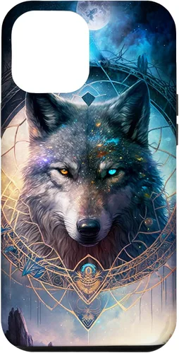 Vista 26 de Wolf Mystical Surreal Fantasy Funda para iPhone 17