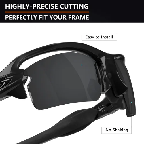 Vista 3 de Alphax Lentes de repuesto polarizadas para Oakley Flak 2.0 OO9295 - Múltiples opciones