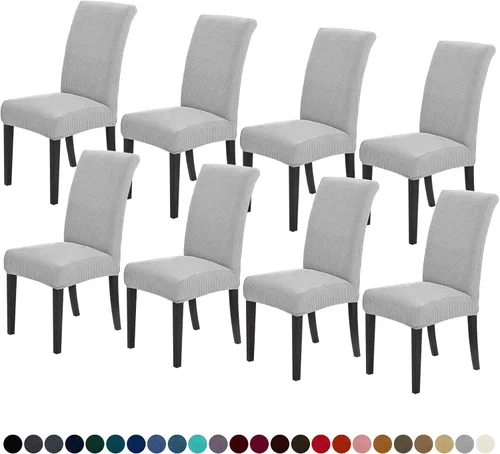 Vista 55 de Joccun - Juego de 2 fundas para sillas de comedor, fundas elásticas para sillas de comedor, fundas de asiento para sillas de comedor, funda de Negro