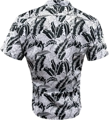 Vista 3 de YOHOWA Camisa hawaiana de manga corta para hombre, casual, con botones, para fiesta de brisa en la playa