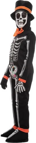 Vista 2 de Spooktacular Creations Bonito disfraz de esqueleto para niños de 3 a 10 años