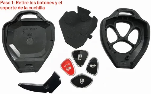 Vista 4 de Horande Funda de reemplazo de 3 botones para llave y control remoto sin llave para Toyota Scion TC RAV4 2008-2013 Avalon 2007-2011 Camry 2008-2013