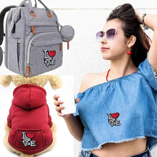 Vista 4 de 2 piezas de parches para planchar con diamantes de imitación para ropa, chaqueta, bolsos, mochilas