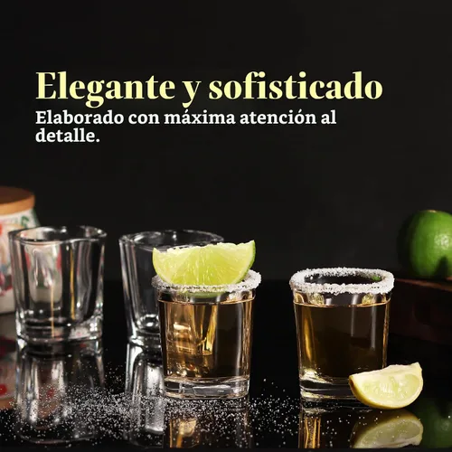 Vista 7 de QUAFFER Vasos de chupito cuadrados de base pesada de 2 onzas (juego de 4) – Vaso de chupito moderno – Vodka clásico de whisky vodka tequila Jerez