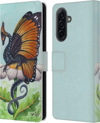 Vista 32 de Head Case Designs Officially Licensed Carla Morrow Galactic Entrancement Dragons Leather Wallet Case Compatible with Samsung Galaxy A07 4G