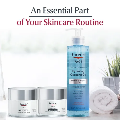 Vista 7 de Eucerin Q10 - Set de cuidado de la piel, crema facial diaria antiarrugas con biotina (1.7 onzas) + crema de noche antiarrugas con Pro-Retinol