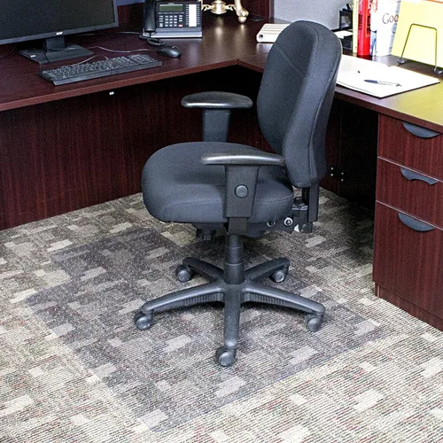 Vista 2 de Dimex Tapete para silla de oficina para alfombra de pelo bajo con labio, 36 x 48 pulgadas, transparente