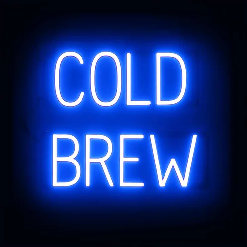 Vista 22 de SpellBrite Letrero de té Aspecto de letrero de té neón, luz LED azul, 13.1 x 6.3 pulgadas Ultra-Bright Click-Together Signage for Cafes, with