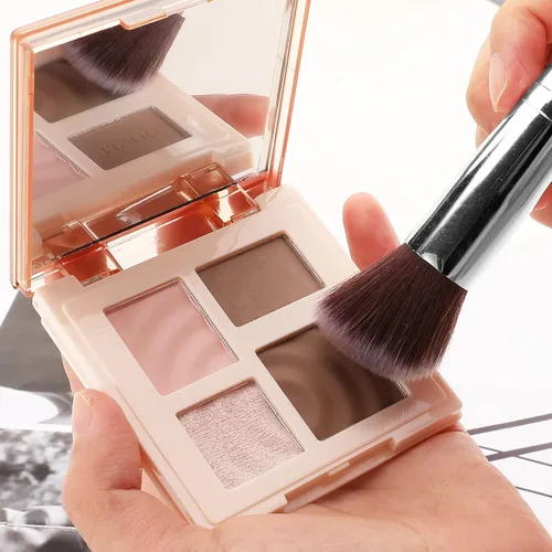 Vista 5 de Boobeen Paleta de maquillaje de contorno de iluminador, paleta de bronceador mate, contorno de cara, iluminar, paleta de maquillaje en polvo, brillo