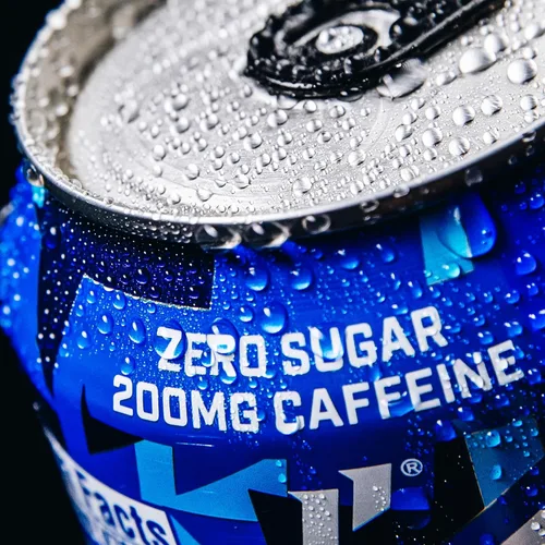 Vista 7 de PHORM ENERGY - Bebida energética, Blue Blitz, sabor a frambuesa azul, 200 MG de cafeína natural de té verde, sin azúcar, bebida carbonatada