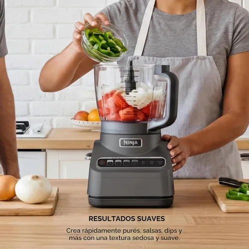 Vista 4 de Ninja procesador de alimentos, Professional Plus, 1000 vatios de potencia pico, 4 funciones para picar, cortar, purés y masa con recipiente