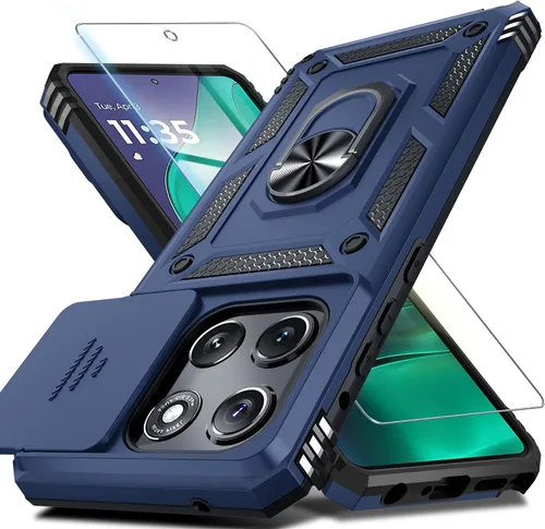 Vista 23 de Funda para Moto G Power 5G 2026/2025 Funda integrada para cámara deslizante negra