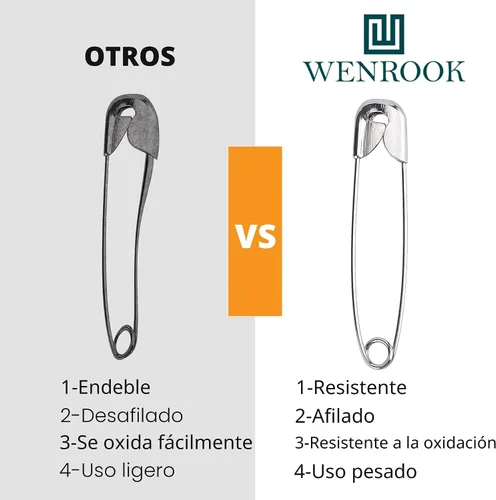 Vista 5 de Wenrook Paquete de 300 pasadores de seguridad surtidos y resistentes