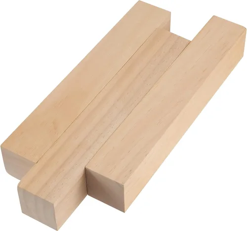 Vista 9 de 8 bloques de tallado de madera de pino de 2 x 2 x 12 pulgadas, rectángulos sin terminar en blanco para tallar bricolaje, arte y manualidades