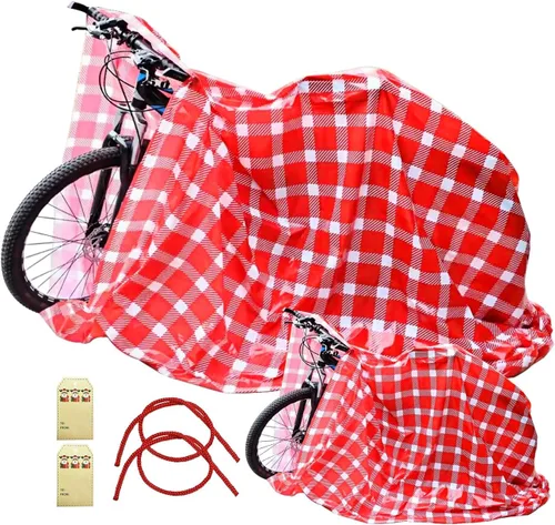 Vista 8 de ZMCINER 38 PCS bolsas de regalo de Navidad con cordón de varios tamaños, bolsas de Navidad con cordón para regalos de Navidad, regalos