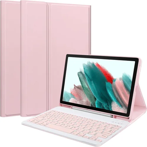 Vista 10 de Funda de teclado para Samsung Galaxy Tab S6 Lite de 10.4 pulgadas 2024/2022/2020, funda protectora Magentic con soporte para S-Pen y teclado Negro