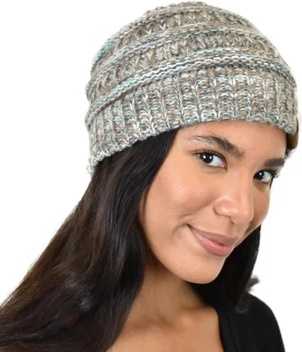 Vista 534 de C.C Trendy Warm Chunky Soft Stretch Cable Knit Beanie