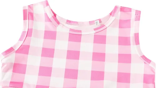 Vista 4 de Eledobby Girls Cute Doll Costume Gingham Dress Kids Halloween Outfits Cosplay Plaid Dresses Birthday Party Dress Up Clothes